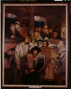 יום הכיפורים בבית הכנסת, מאוריציו גוטליב, פולין, תרל