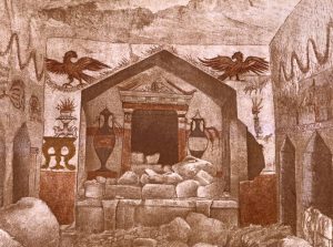ציור קיר מתוך קבר הלניסטי, מרשה, המאה ה- 3 לפנה