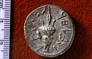 מטבע מימי מרד בר כוכבא.
© באדיבות רשות העתיקות
