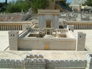 בית המקדש השני עם המדרגות, דגם שחזור, מיכאל אבי יונה.
© צילום:  מתניה הכט