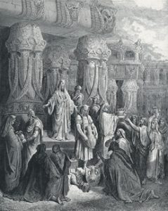 המלך כורשמוציא את כלי הקודש, גוסטב דורה, המאה ה-19.
